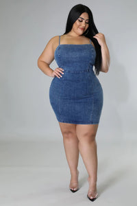 Denim Bodycon Dress - Plus