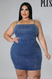 Denim Bodycon Dress - Plus