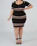 Riely Ribbed Dress - Plus