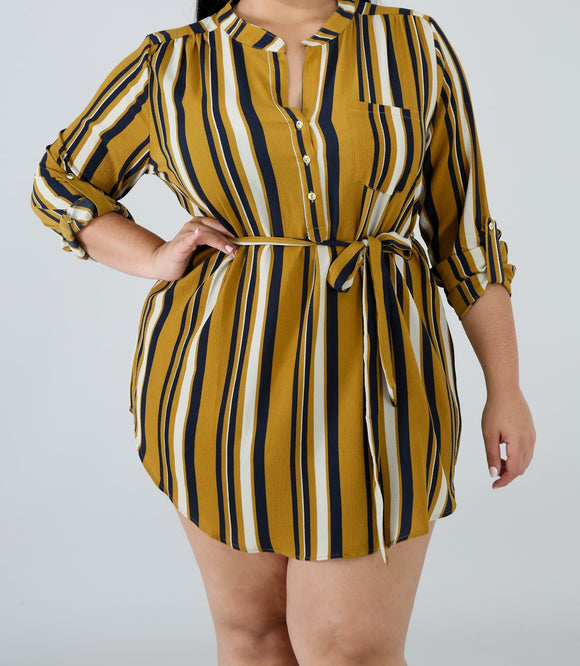 Classic Chic Shirtdress - Yellow