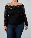Lace Scallop Top - Plus