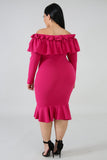 La Flamenca Dress -Magenta
