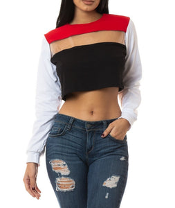 Colorblock crop top RBW