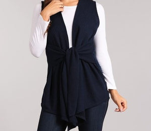 Tie Me Up Vest-Blue